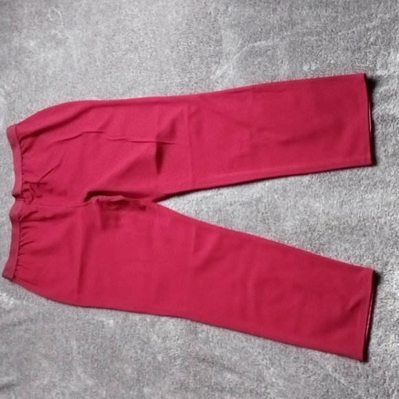 Roaman's rich burgundy faux leather leggings - Picture 9 of 10